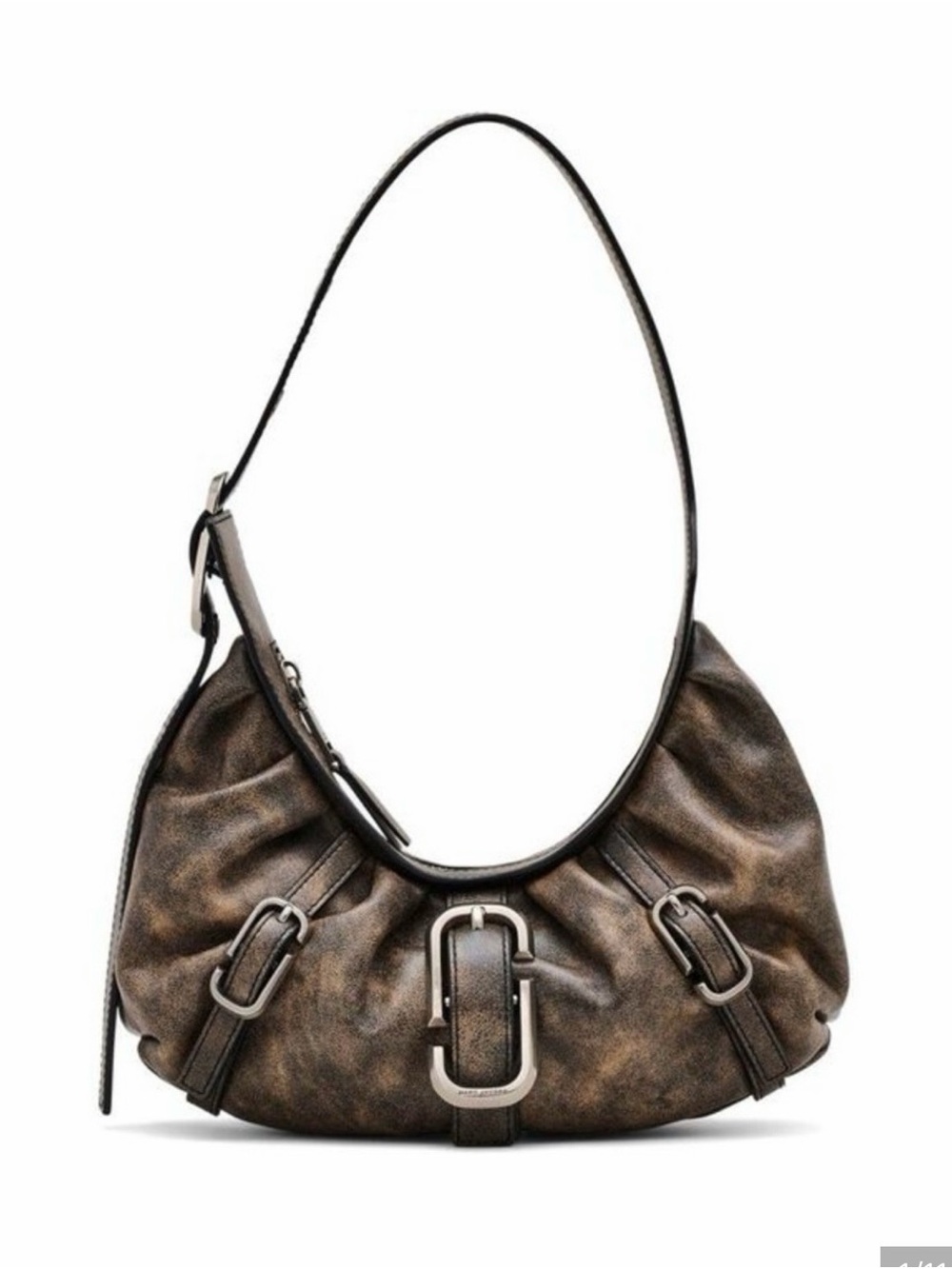 Marc Jacob’s J Crescent Buckle Bag - brown distressed
